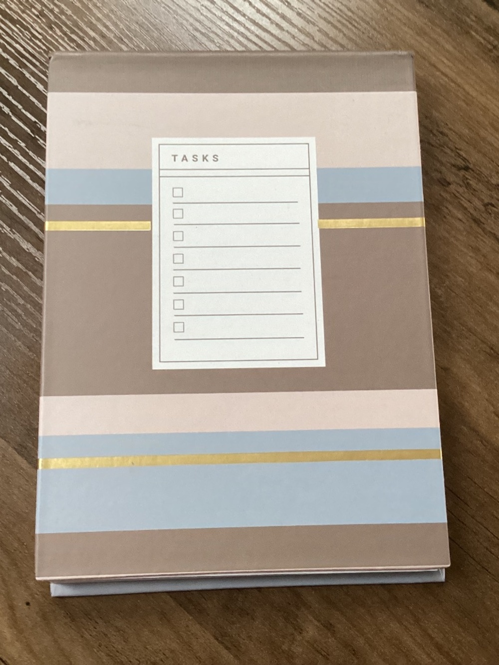 Caliber Hardcover task notebook with a striped pattern New